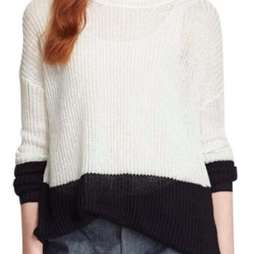 Vince Colorblock Drop Shoulder Sweater